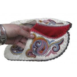 half-red-white-slippers (unisex)